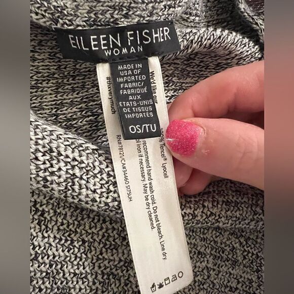 Eileen Fisher one size fits most gray poncho - Picture 4 of 4